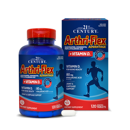 21st Century Arthri-Flex plus D box and bottle dietary supplement product image