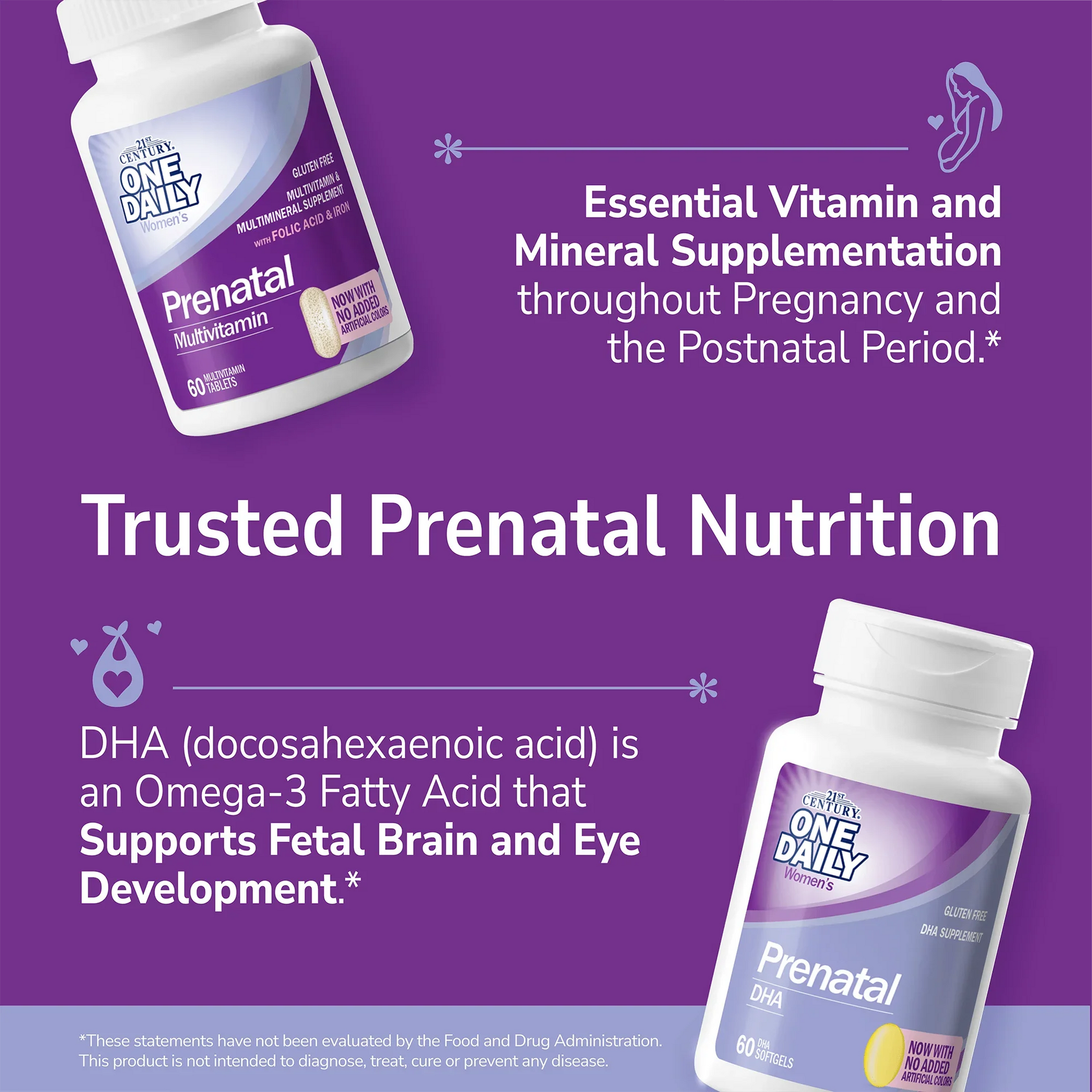 60+60 Tablet/Softgel Prenatal Multivitamin Plus DHA