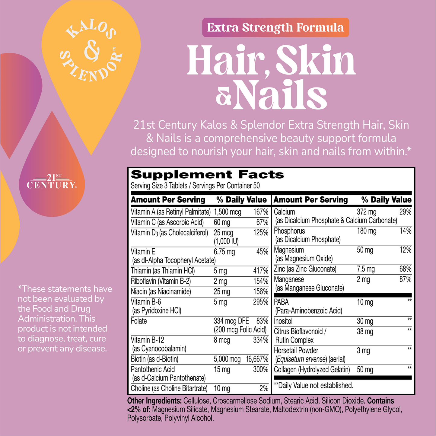 Kalos & Splendor Hair, Skin & Nails Extra Strength