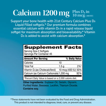 Calcium 1200 mg Plus D3