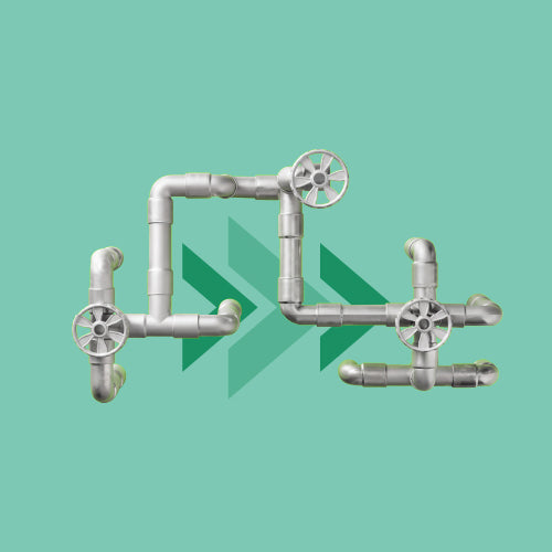 Pipes with arrow graphics.