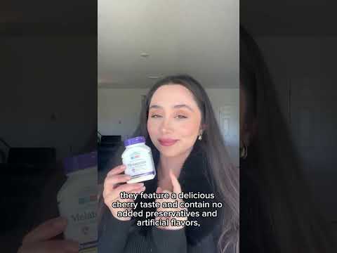 Woman explaining the benefits of taking 21st Century Vitamins Melatonin