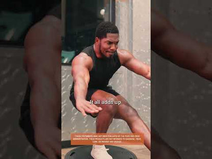Man working out and taking his Full Fuel Creatine and PreWorkout Mix.