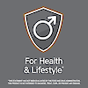For health and lifestyle claim with mens graphic icon.