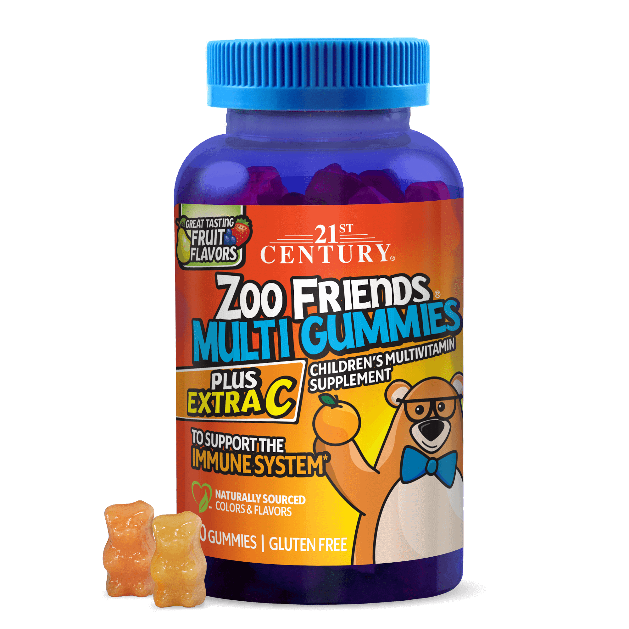 Zoo Friends® Multi Gummies Plus Extra C - 60 Gummies | 21st
