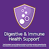 Digestive and immune health support with probiotic graphic icon.