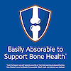 Easily absorbable to support bone health claim with bone health icon graphic.