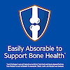 Easily absorbable to support bone health claim with bone health icon graphic.