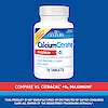 A bottle of 21st Century Calcium Citrate Maximum plus D3 tablets with the words compare vs citracal plus D3 maximum.