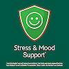 Stress and mood support claim with mood graphic icon.