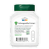 Back side bottle view of 21st Century Ashwagandha Extract vegetarian capsules.