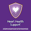 Heart health support with heart graphic icon.