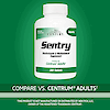 A bottle of 21st Century Sentry Adults Multivitamin and Multimineral tablets with the words compare vs centrum adults.