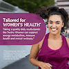 An image of a woman outside jogging with the claims tailored for women's health, taking a quality daily multivitamin like sentry women can support energy metabolism, immune health and overall wellness.