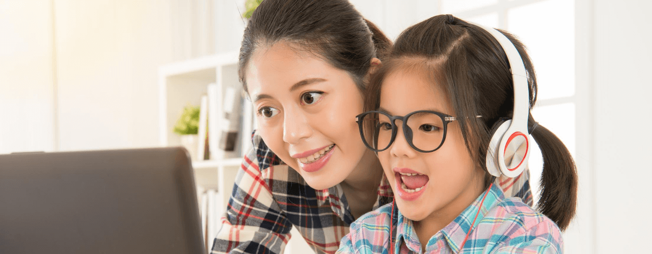 Parent and Child on Computer