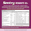 An image of Sentry Women's 50 plus supplement facts panel and the claim, 21st Century Sentry Senior Women's 50+ multivitamin delivers comprehensive nutritional support formulated specifically to address the changing health needs of women in their senior years, supporting vitality and wellness during this important life stage.