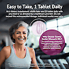An image of an elderly woman at a gym, the claims why choose sentry senior women's 50+, for overall energy metabolism, bone, immune and heart health, with essential vitamins, minerals and antioxidants tailored for senior women, and the product directions.