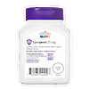 Back side bottle view of 21st Century Lycopene 25 mg tablets.