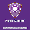 Muscle support claim with amino acid graphic icon.