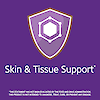 Skin and tissue support claim with amino acid graphic icon.