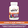A bottle of 21st Century Wellify Women's 50+ tablets with the words compare vs alive! men's energy.
