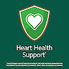 Heart health support claim with heart graphic icon.