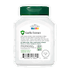 Back side bottle view of 21st Century Garlic Extract enteric coated tablets.
