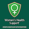 Women's health support claim with women's graphic icon.