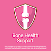 Bone health support claim with bone health graphic icon.