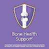 Bone health support claim with bone health graphic icon.