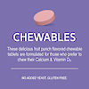 A Century Calcium 600 plus D3 plus minerals chewable tablets image with the words these delicious fruit punch flavored chewable tablets are formulate for those who prefer to chew their calcium and vitamin d3, no added yeast and gluten free.