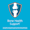 Bone health support claim with bone health graphic icon.