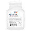 Back side bottle view of 21st Century Iron 27 mg Ferrous Gluconate high potency tablets.
