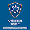 Antioxidant support claim with antioxidant graphic icon.