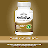 A bottle of 21st Century Healthy Eyes Extra with Lutein, Zinc and Vitamin B tablets with the words compare vs ocuvite extra.