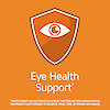 Eye health support claim with eye graphic icon.