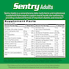 An image of the 21st Century Sentry Adults supplement facts panel and the claim Sentry Adults is a comprehensive daily multivitamin and multimineral supplement formulated to support overall health and wellness by providing a balanced formula of important vitamins and minerals.