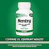 A bottle of 21st Century Sentry Adults Multivitamin and Multimineral tablets with the words compare vs centrum adults.