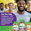 A group of diverse people jogging, a bottle of 21st Century Vitajoy Fiber 5 g gummies, Adult Multi gummies and Daily C 250 mg gummies and the claim find your daily wellness joy, the vitajoy line offers a range of delicious, naturally flavored supplements to support your wellness journey, and discover why thousands of customers have found their joy in vitajoy.