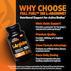 A bottle of full fuel 365 l-arginine and the claims why choose fuel fuel 365 l-arginine, nutritional support for active bodies, nitric oxide support, provides a precursor for the body's natural nitric oxide synthesis, premium quality contains 1000 mg of l-arginine per tablet, clean formula advantage, contains no artificial colors, flavors or preservatives, one-daily dosing, easy to incorporate into your existing supplement regimen