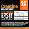 An image of Full Fuel 356 Creatine powder supplement facts panel and the claims built strength boost power fuel results, fuel your performance and achieve your fitness goals with full fuel 365 creatine monohydrate micronized powder for muscle growth, recovery and cognitive health support, and each serving delivers 5 g of premium creatine monohydrate in an unflavored powder that mixes easily with your beverage of choice.