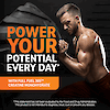 An image of a strong man with no shirt on flipping a large tire and the claim power your potential every day with full fuel 365 creatine monohydrate.