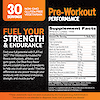 A graphic of the Full Fuel 365 Pre-Workout Performance supplement facts panel and the claims fuel your strength and endurance, find your full potential with full fuel 365 pre-workout formulated for fitness enthusiasts, athletes, and gym-goers, our blue razz flavor delivers a tasteful burst of ingredients to help you crush, and feel the difference as you power through your workouts with increased endurance, strength, and muscle pump.