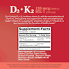 An image of D3 plus K2 supplement facts panel and the claims 21st century d3 + k2 combines vitamin d3 with the most active form of vitamin k2, two nutrients that support bone, teeth and cardiovascular health, vitamin d3 is essential for absorption of calcium, and vitamin k2 is also important for the formation of healthy bones.