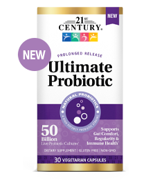 A box of 21st Century Ultimate Probiotic 50 billion live probiotics capsules.